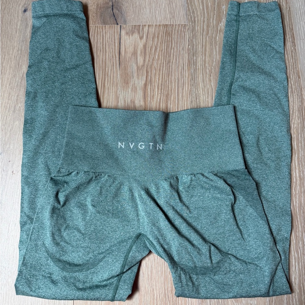 NVGTN Heathered Green Seamless High-Waist Leggings